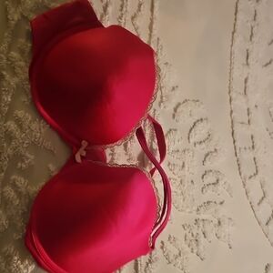 Victoria's Secret Vibrant Pink Lace Push Up Bra